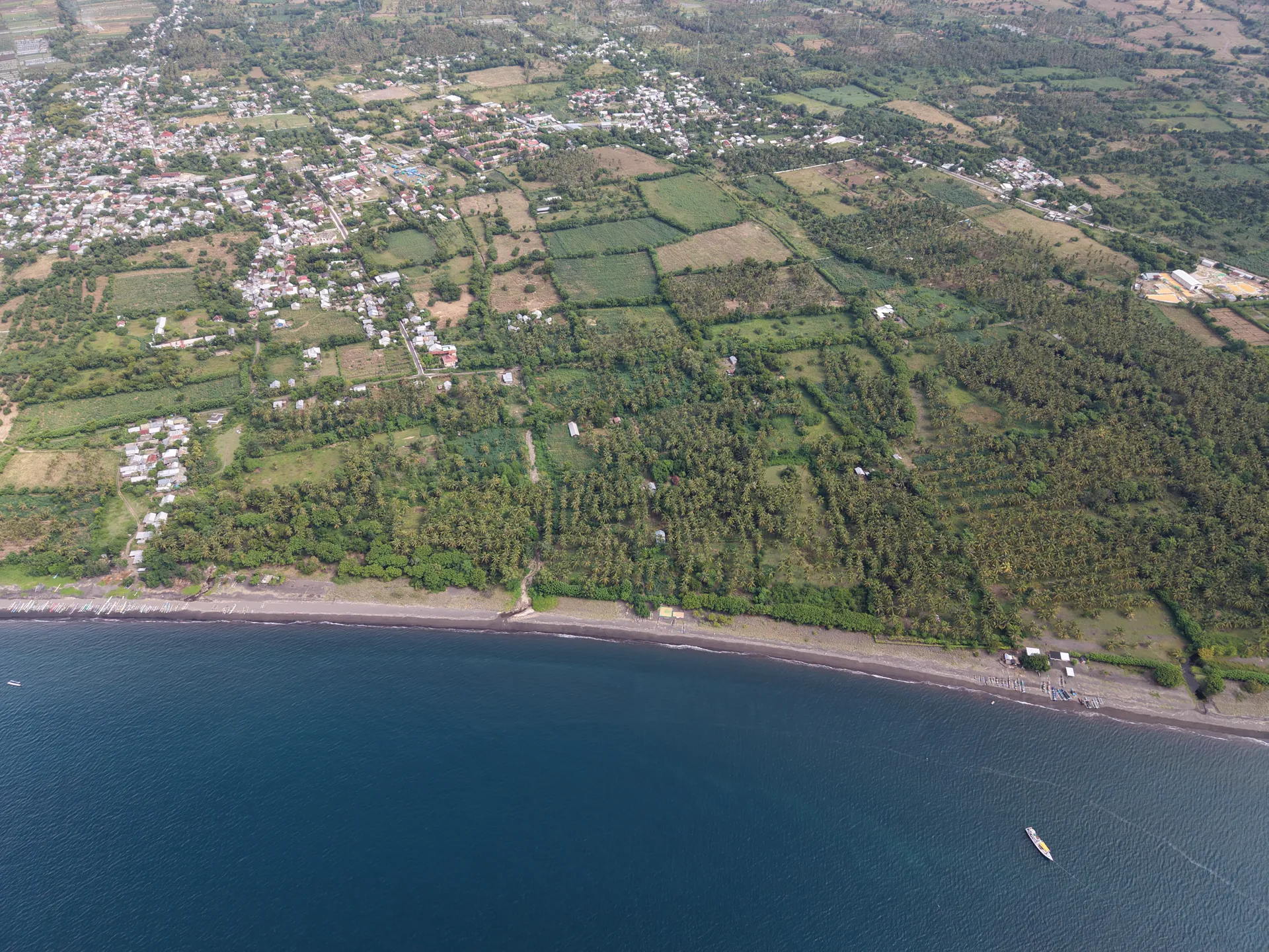 North Lombok beachfront land — aerial view (2)