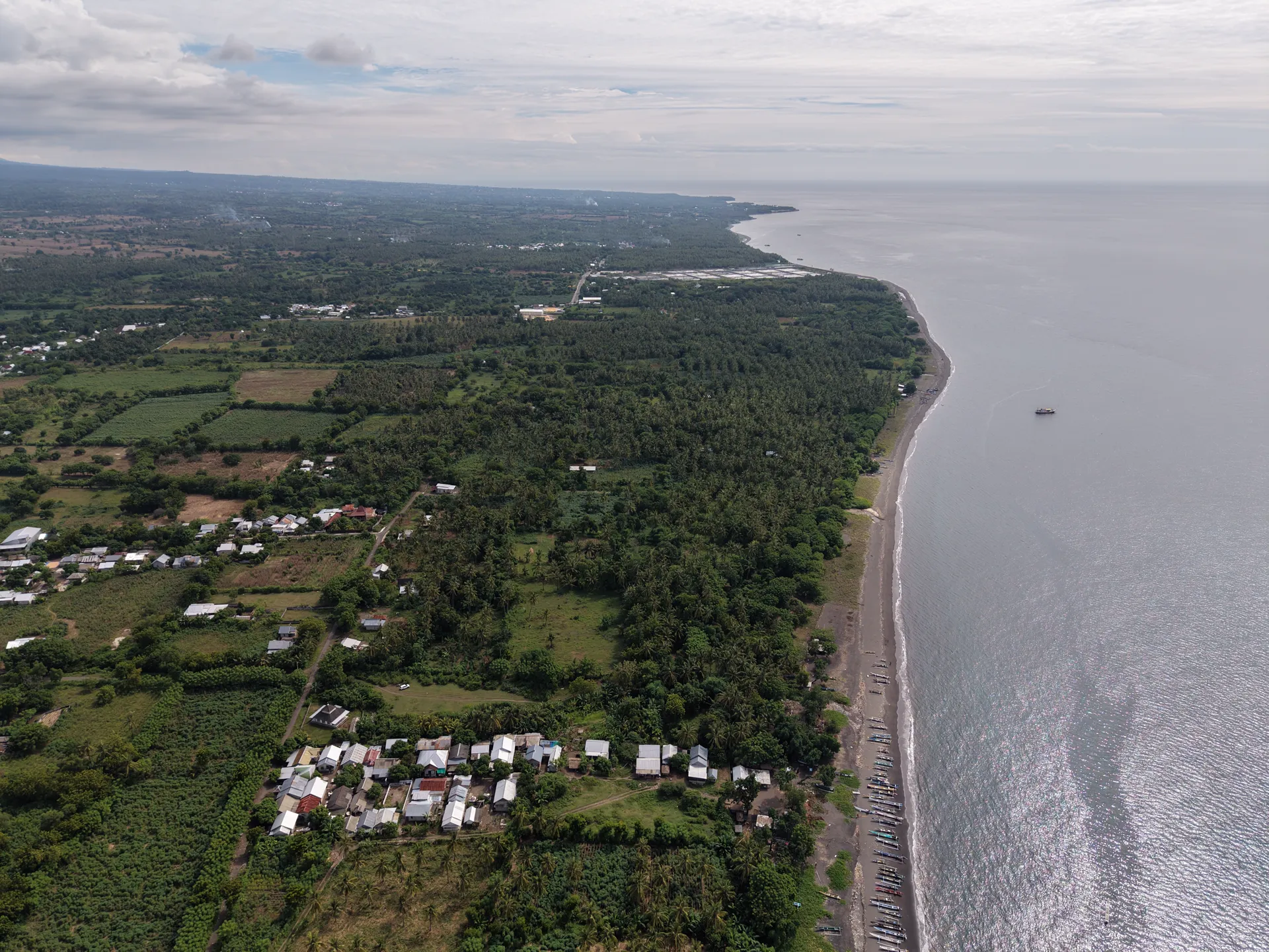 North Lombok beachfront land — aerial view (3)
